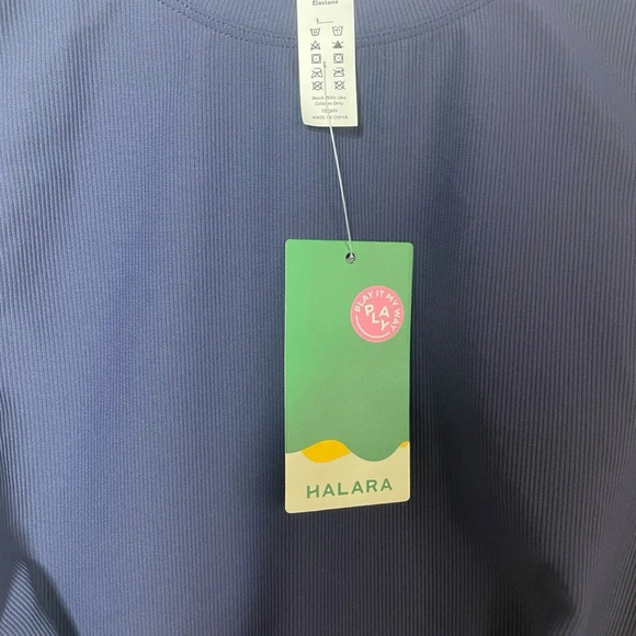 NWT Halara Patitoff Flow Crew Neck Sleeveless Cropped Yoga Tank Inkling Size S - Picture 10 of 12